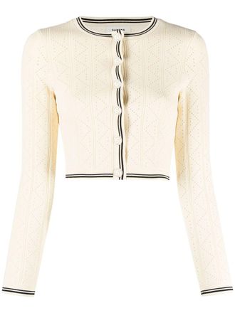 Sandro Cardigan crop traforato - Toni neutri