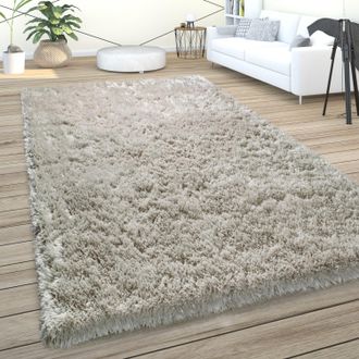 Paco Home Paco Home - Alfombra Pelo Largo Sal&oacute;n Shaggy Lisa Suave Moderna En Gris 120x170 Cm