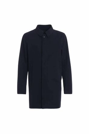 Herno Mens Concealed-Button Placket Jacket In Black