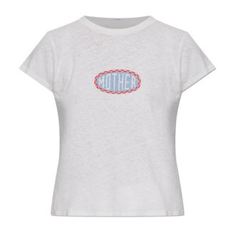 Mother The Lil Sinful Patch T-Shirt - - Tops - Donna - Bianco - S