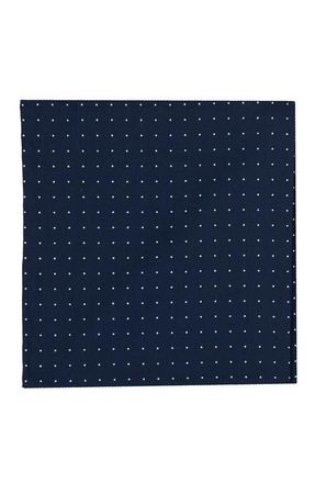 Brooklyn Brigade Mens Dot Cotton Pocket Square in Navy at Nordstrom