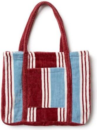 Christy College Striped Towelling Beach Tote Bag in Earth Red at Nordstrom