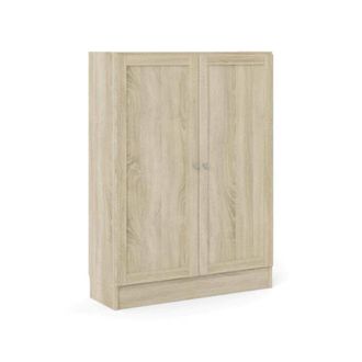 Dmora Dmora - Estante Para Libros Sanba, Estante De Oficina, Porta Libros M&oacute;vil, Biblioteca, 79x28 H107 Cm, Roble