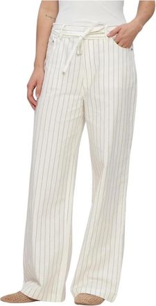 Second Female Ciliss Jeans - Dames - Wijde Broeken - Beige - L - Broeken