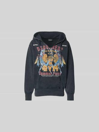 Dsquared2 Oversized Hoodie aus Baumwolle in Anthrazit, Gr&ouml;&szlig;e XL