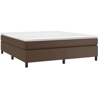 vidaXL Vidaxl - Estructura De Cama Sin Colch&oacute;n Cuero Sint&eacute;tico Marr&oacute;n 160x200cm