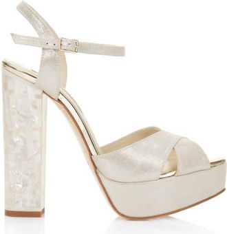 Freya Rose Bonnie - Pearl Heel Sandal in Ivory at Nordstrom, Size 37.5