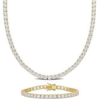 Delmar Lab Grown White Sapphire Bracelet & Necklace Set at Nordstrom Rack