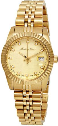 Mathey-Tissot Mathey III Quartz Crystal Gold Dial Ladies Watch D810PDI