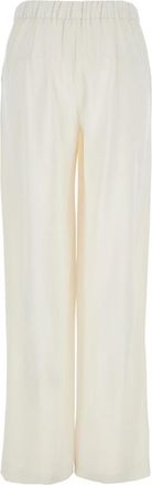 P.A.R.O.S.H. Wide Leg Broek - Dames - Wijde Broeken - Wit - 2XS - Broeken
