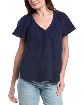 Tommy Bahama Gauze Flutter Sleeve Top