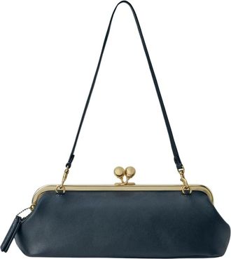 Coach Kisslock Frame Bag 30 - Dames - Schoudertassen - Zwart - ONE Size - Leer - Tassen