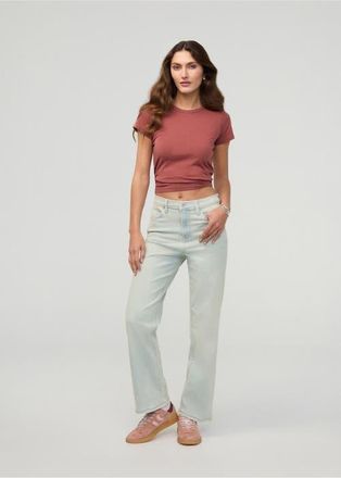 Duer Performance Denim High Rise Straight in Moonstone at Nordstrom, Size 25 X 28