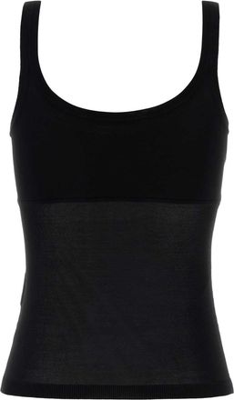 Max Mara Womens Biada Tank Top Black Viscose Polyester Sweater