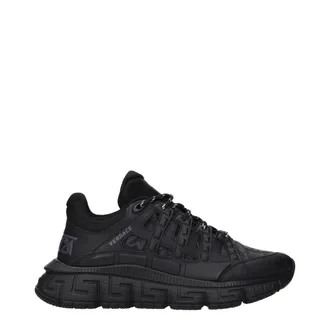 Versace Black Fabric Athletic Mens Sneakers