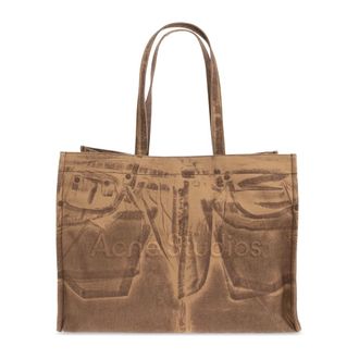 Acne Studios Tote Bags, unisex, Brown, Size: ONE SIZE Logo Bag