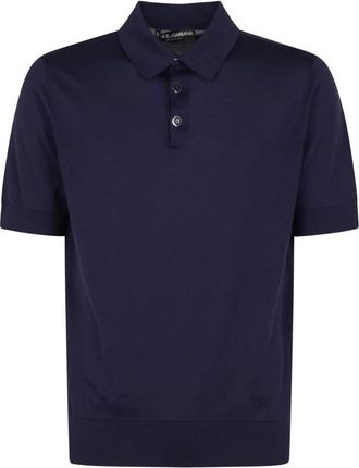 Dolce & Gabbana Polo neck jumper s/s - Heren - Polos - Blauw - 3XL - Tops