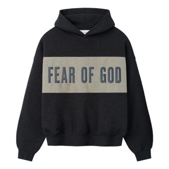 Fear of God Cropped Relaxed Panelled Hoodie Iron Grey Heather Seal Heather RW00283-0120