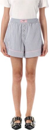 Ganni Dames, Korte broeken, Blauw, Maat: XS Viscose