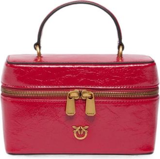 Pinko Pinko, Tassen, Dames, Rood, ONE Size, Katoen, Vanity Soft Mini Top Handle Bag