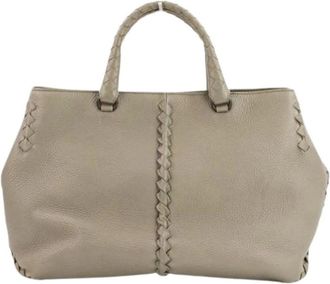 Bottega Veneta Pre-owned Handbags, female, Gray, Size: ONE SIZE Pre-owned Fabric Handbag