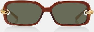 Bottega Veneta Knot rectangular sunglasses