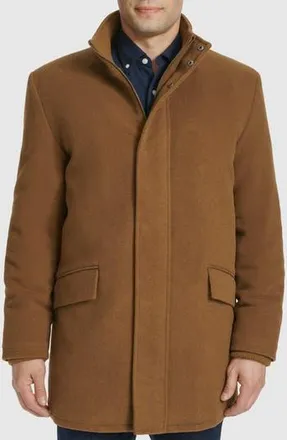 Cole Haan Stand Collar Wool Blend Car Coat in Camel at Nordstrom Rack, Size Xx-Large