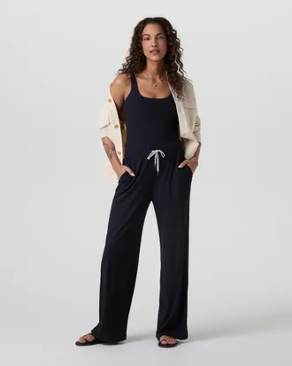 Vuori Clothing Pose Scoop Jumpsuit | Black | XS, Size Extra Small