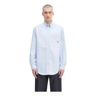 Dr&ocirc;le de Monsieur La Chemise Oxford - Heren - Casual Overhemden - Blauw - XL - Katoen - Overhemden