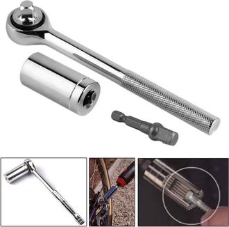 Trade Shop Trade Shop - Kit 3 Pezzi Chiave Universale A Bussola Da 7 A 19 Mm Avvita Svita Dado Bullone