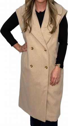 FRNCH Woven Coat In Beige