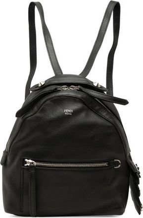 Fendi Black Leather Backpack (Pre-Owned)