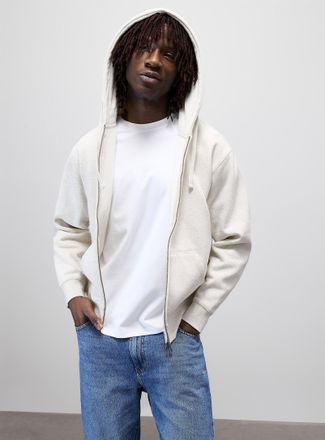 Le 31 Mens Brushed-interior zip-up hoodie