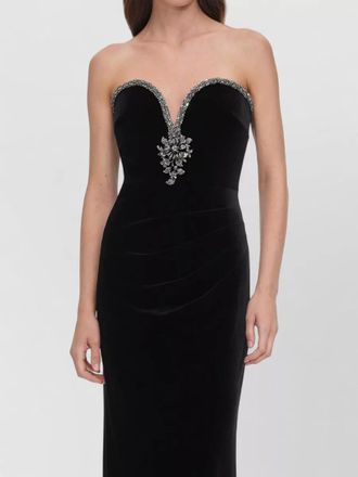 Self Portrait velvet sweetheart neckline gown