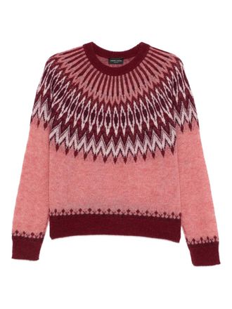 Roberto Collina patterned round-neck sweater - Pink