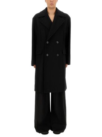 Dries Van Noten Racos Double-Breasted Structured Wool-Blend Coat