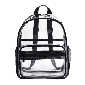 Generic Clear Backpack Bookbag - See Through Large School Bag, Transparent Tote| Lightweight Pack With Adjustable Shoulder Straps For Students Children Teens 