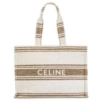 Celine Pre-owned Shopper Large Cabas Thais - Dames - Pre-owned - Beige - Maat: ONE Size Zijde
