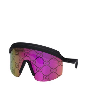 Gucci Sonnenbrille Frauen Acetat schwarz/rosa