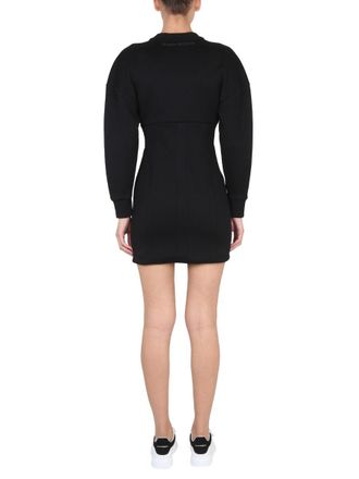 Alexander McQueen Cocoon Sleeve Mini Dress - Black