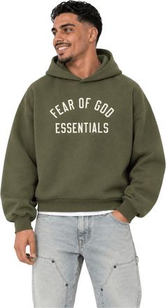 Fear of God Felpa con cappuccio in pile pesante - - Sweatshirts & Hoodies - Uomo - Verde - M