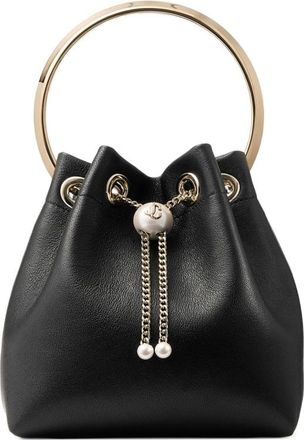 Jimmy Choo London Bon Bon Leather Bucket Bag