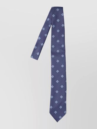 Cesare Attolini slim necktie standard length diamond pattern