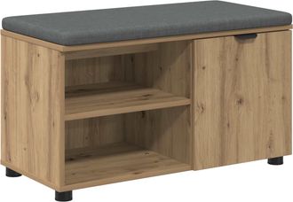 vidaXL Banco De Entrada Roble Artisan 80 X 38 X 46 Cm Vidaxl