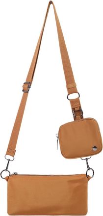 Generic Small Sling Bag,Double Bag Canvas Chest Sling Pack For Shopping | Casual Travel Bag Adjustable Shoulder Strap For Hiking, Brown, Refer to description