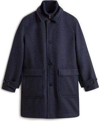 Woolrich Caban in lana con motivo a spina di pesce - Blu