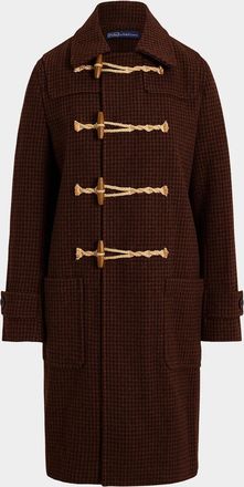 Polo Ralph Lauren Houndstooth Wool Toggle Coat