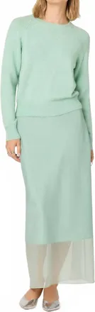 Astr Brigett Classic Crewneck Sweater In Mint