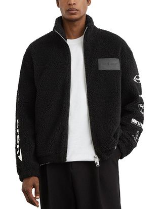 Reiss Nylon Logo Embroidered Casual Jacket