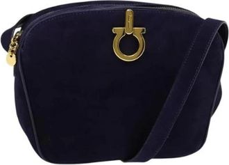 Ferragamo Pre-owned Suede shoulder-bags - Dames - Vintage Schoudertas - Zwart - ONE Size - Su&egrave;de - Vintage